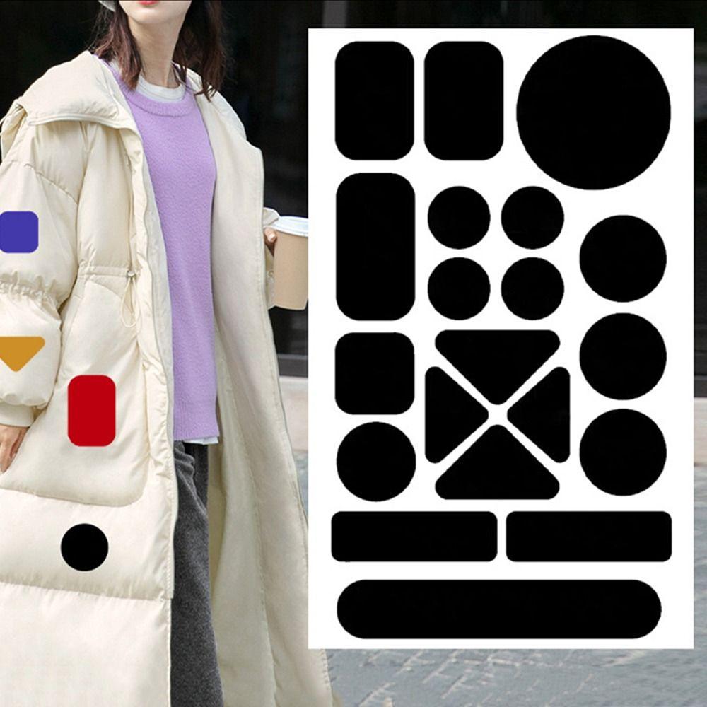 DIY Basteln Selbstklebende Schwarze Patches Thermotransfer Jackenreparatur Bekleidungszubehör