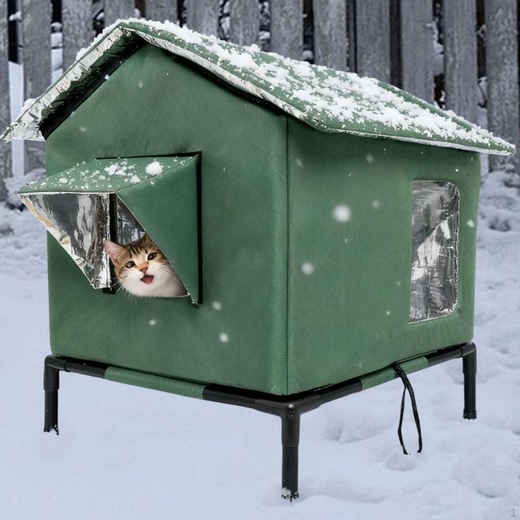 Outdoor Cat House Cats Tent Stray Shelter for Winter Porch Patio