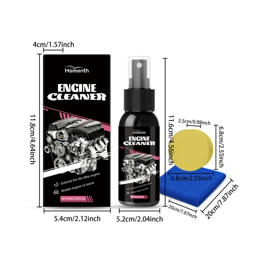 Engine Bay Cleaner Engine Shine Protector Deep Cleaning Easily Removes Stains and Grease  Car Cleaning Tool Maintenance Products