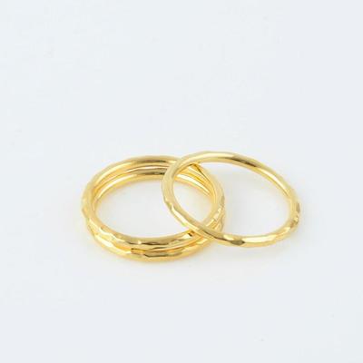 925 Sterling Silver Yellow Gold Ring, Stacking Ring, Designer Band Ring, Silver Jewelry, Anniversary Gift, Gift For Her