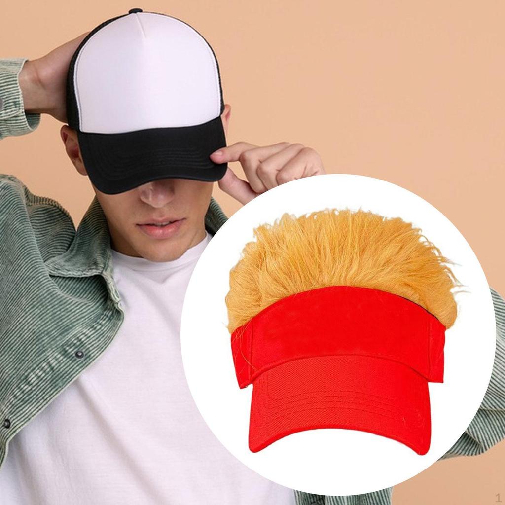 Hair Hat for Men Novelty Baseball Dating Outdoor Adults