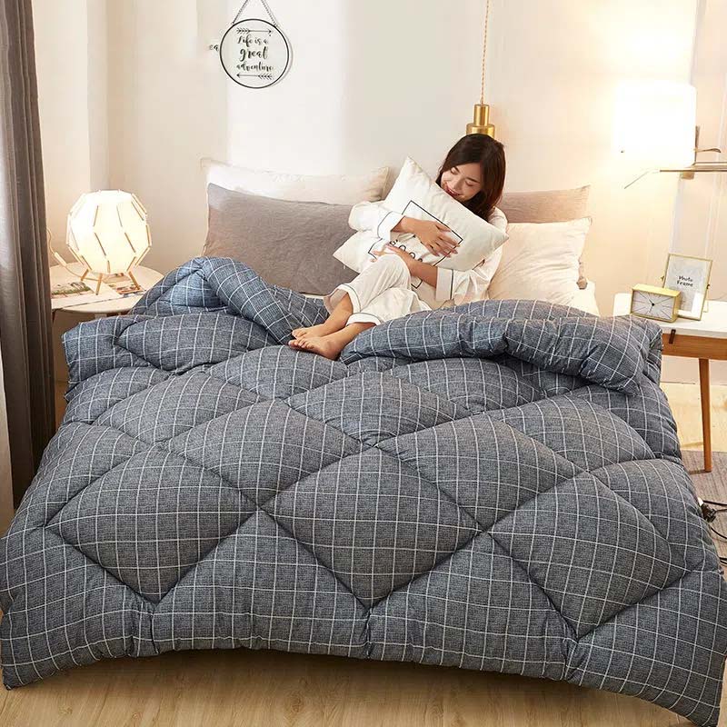 Thickened Quilt with Cotton Wadding Velvet Warm Quilt Core Breathable and Lightweight Single or Double Person Available Bedding Article All Seasons