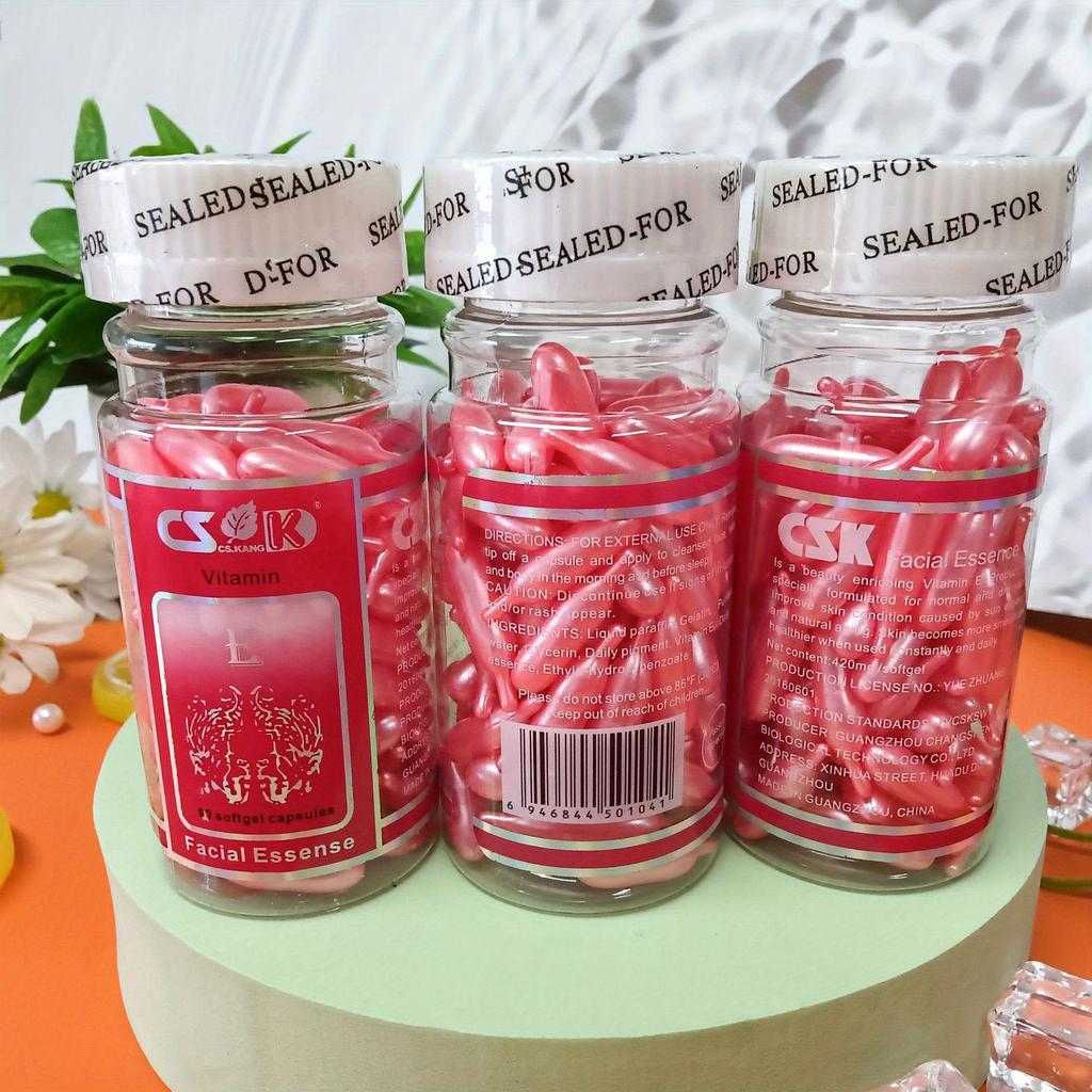90 Vitamin E Face Serum Capsules  Hydrating, Moisturizing & Firming Essence Cream Portable Capsule for Deep Facial Care