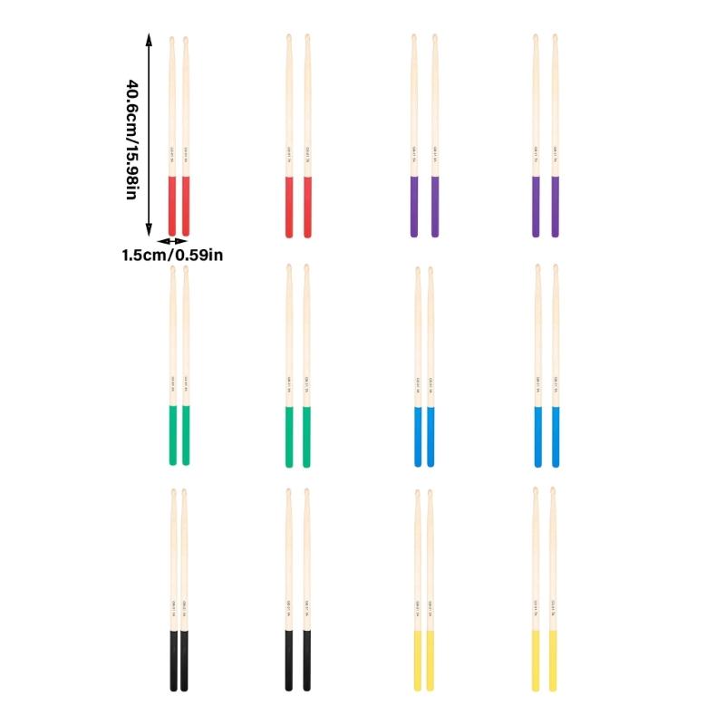 1Pair Nonslip Universals Drumsticks 5A/7A Maple Wood Drumsticks Simple Light Weight Drum Stick for Drummer, Beginner