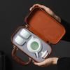 Ceramic Travel Tea Set Outdoor Portable Quick One Pot Two Cups Dragon Boat Festival Company Annual Meeting Gift