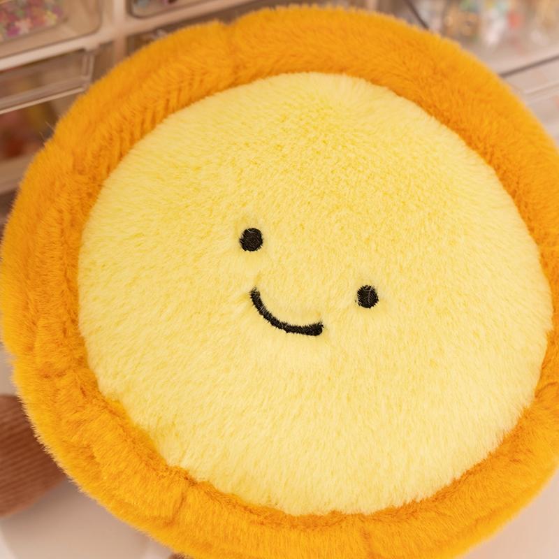 10/14CM Delicious Dessert Plush Doll Personification Smile Egg Tart Macaron Madeline Food Doll Dessert Shop Decoration Gift