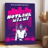 Hotline Miami Game Poster Metal Wall Art Decor with Classic Character and City Skyline Design for Game Room Home Decoration