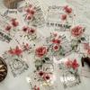 Tang Shi White Ink Sticker Pack: Retro Floral Scenery, Kaleidoscope Diary Series, 10 Sheets per Pack, 6 Designs Available