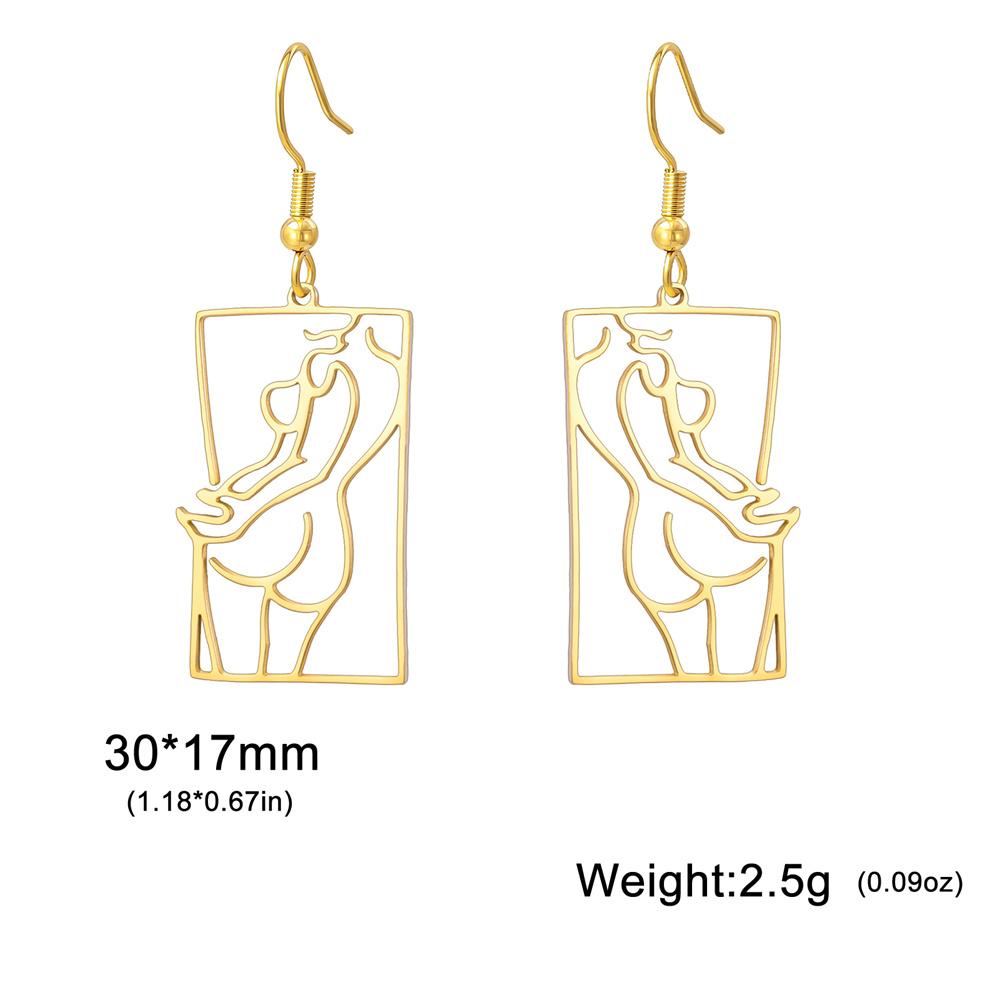 My Shape Charming Beauty Earrings for Women Girls Stainless Steel Fascinating Shapely Beauty Drop Earrings Fashion Jewelry Gift