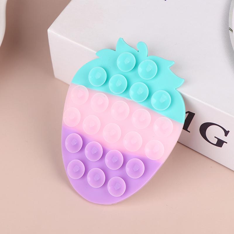 

Клубничная присоска Держатель-присоска для мобильных телефонов Портативная подставка для телефона Универсальная фиксирующая подушка для телефона Кронштейн для автомобильной навигации разноцветный