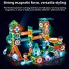 Geometric Magnetic Piece Children Splicing Track Ball Toy Set With Light For Kids Diy Educational Play Set