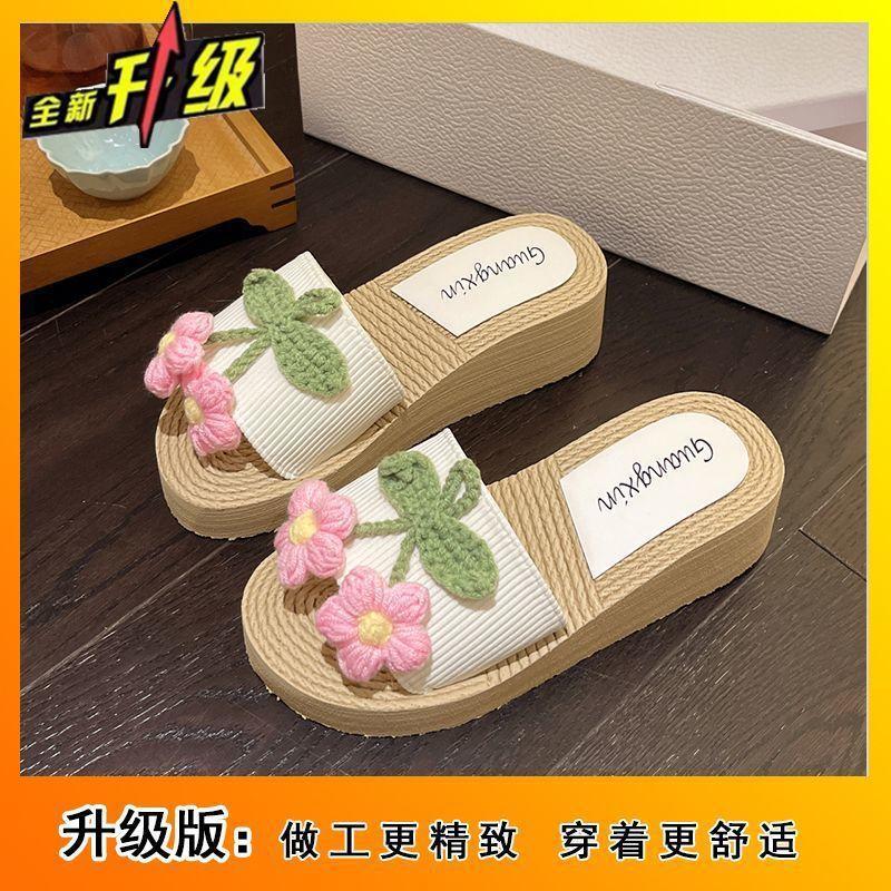Home non-slip and wear-resistant, comfortable and versatile women's slippers 2025 fashion fairy wind beach seaside slippers woman