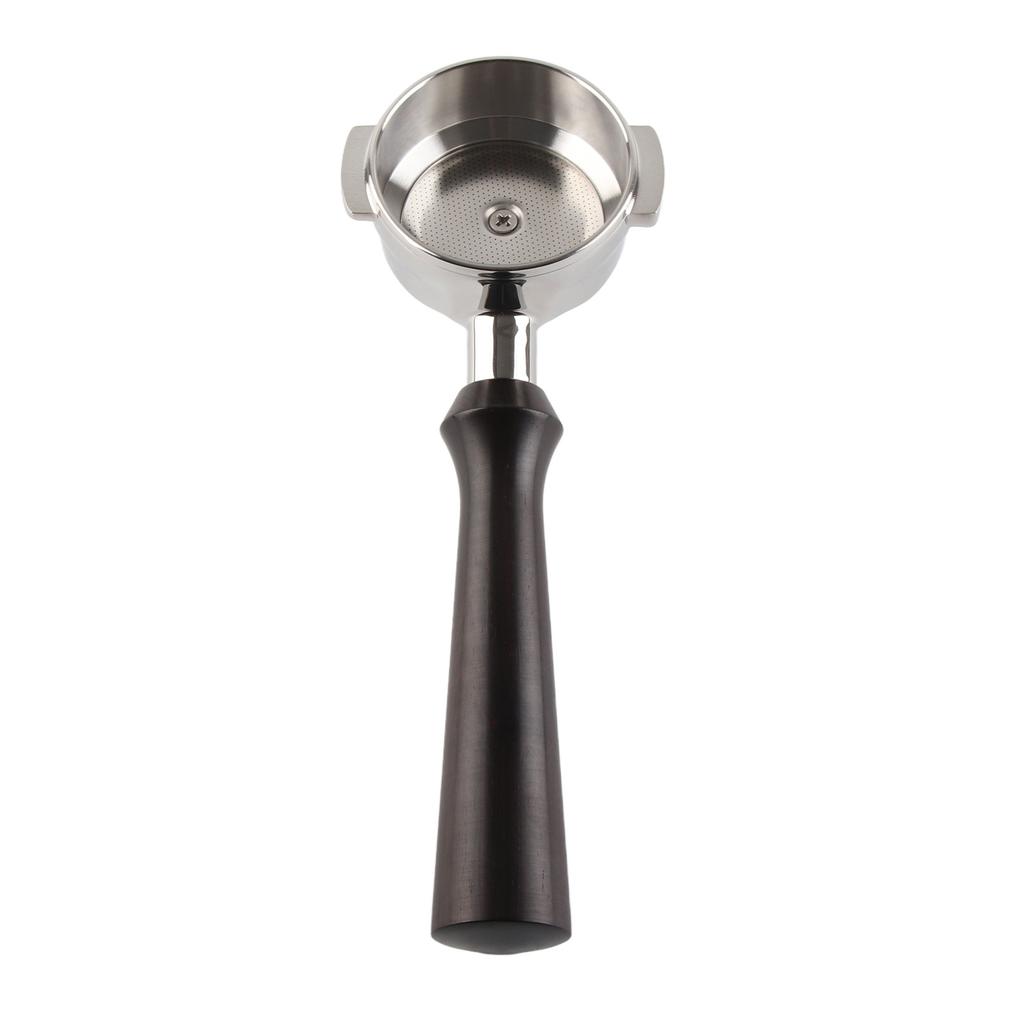58mm Portafilter Stainless Steel Coffee Tea Portafilter Holder Single Spout Brewing Coffee Filter Wooden Handle Coffee Accessories