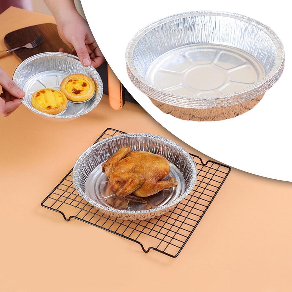 50pcs Disposable Aluminum Foil Tray for Air Fryer Baking Sheet