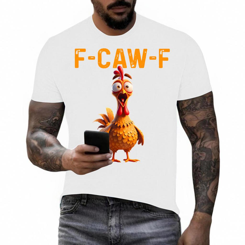 Morsom F Caw F Kylling Hane Galing F-Caw-F Siende Ordspill T-skjorte