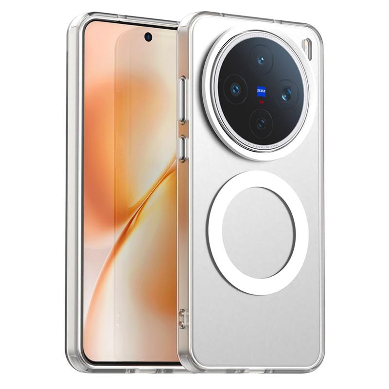 

Магнитный чехол для vivo X200s Magsafe Беспроводная зарядка Чехол vivo X200 Ultra X200s X200 Pro mini Матовые защитные чехлы для телефона из ПК vivo X200 белый