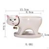 Cat Shape Planter Cartoon Flower Pot Bonsai Ornament Cute Kitten Flowerpot for Indoor and