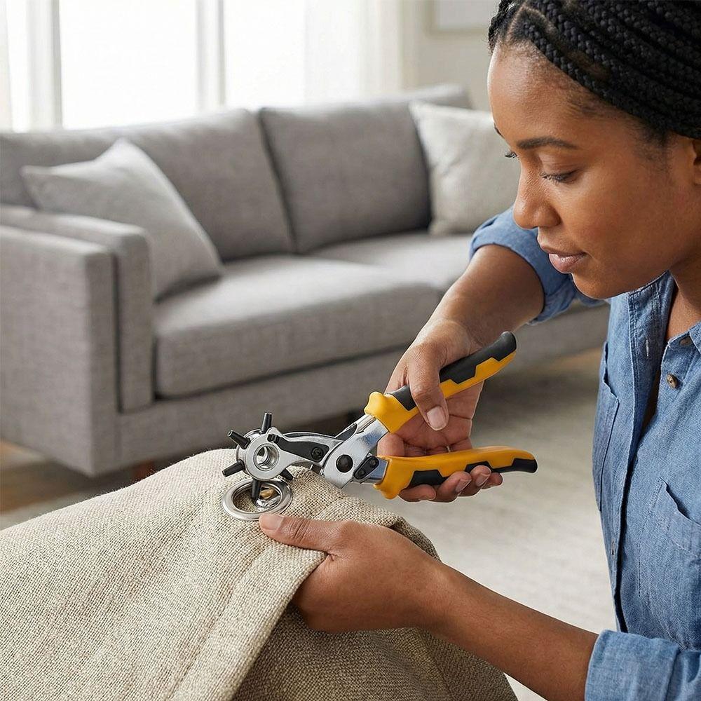 Round Hole Snap Fastener Plier Multi-function Hole Punch Plier Button Press Tool Fabric Canvas