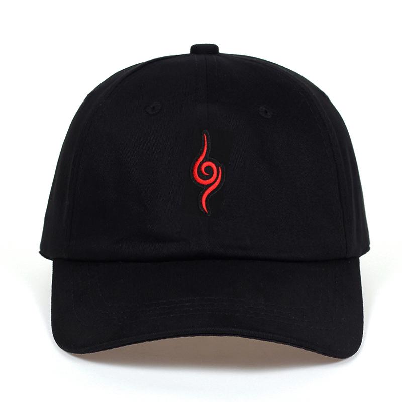 

Аниме Логотип Папа Шляпа 100% хлопок Японская вышивка Бейсболки Черные Snapback Шляпы
