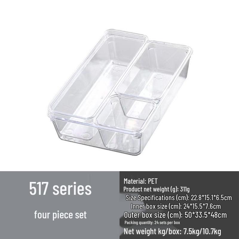 Food-Grade Refrigerator Storage Box with Lid for Kitchen Items