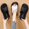 Slippers Women's Outer Wear 2025 Summer New Muffin Thick Bottom Non-slip Cross Belt Soft Bottom Casual Beach Cool Slippers