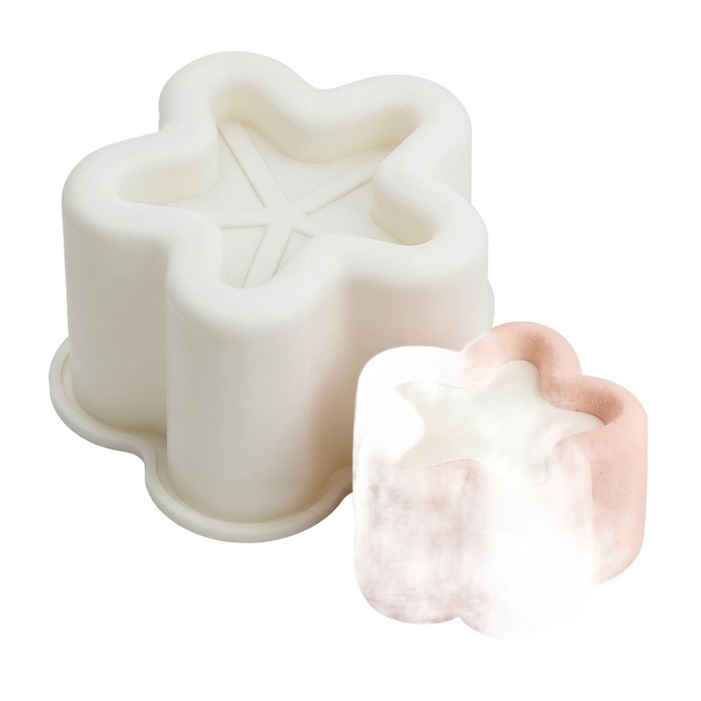 Flower Shaped Single Cavity Silicone Mold for Mousse Cake Baking Candle Plaster Resin Mold Flexible Non Stick French Style
