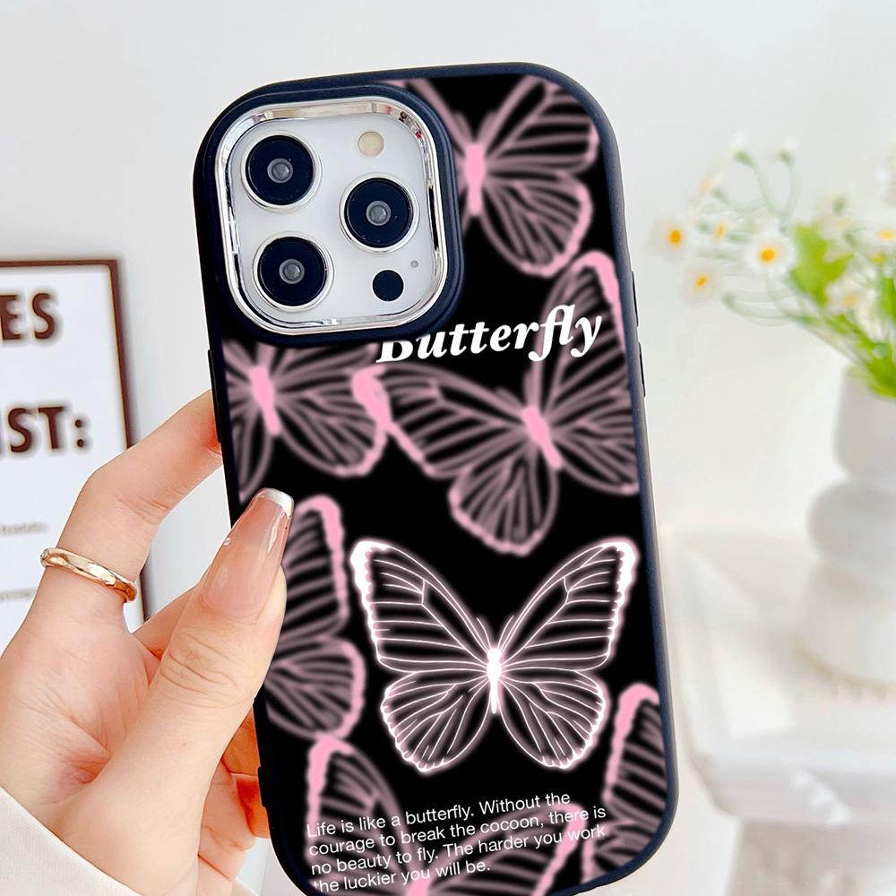 LZ4 Butterfly art design Soft Phone Case for Samsung S24 Ultra S23 Plus S21 FE A16 A54 A52 A06 Infinix Hot 40 30i Lens Protection Shockproof Cover