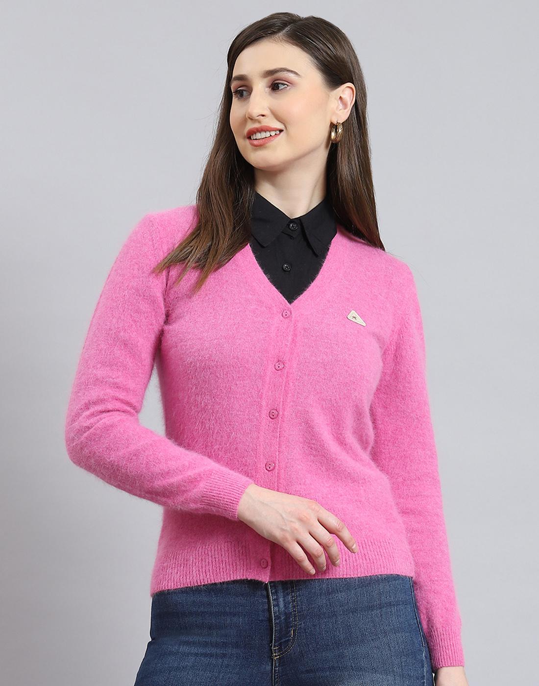 

Monte Carlo Womens Pink Solid Cardigan Sweater XL розовый