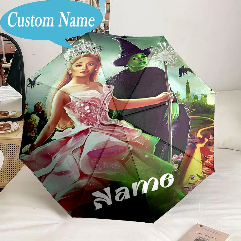 Custom Name Umbrella Magic Friendship Witch Umbrella 8-Frame for Travel, Camping, Casual Lightweight Portable, Essential for Family Gifts