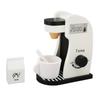 Kids Coffee Maker Playset Black White Rounded Edges Educational Wood Vivid Toddler Kitchen Playset f