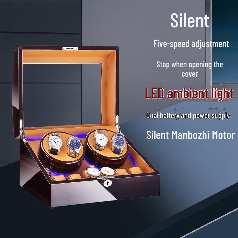 High-Gloss Piano Paint Automatic Watch Winder and Storage Box