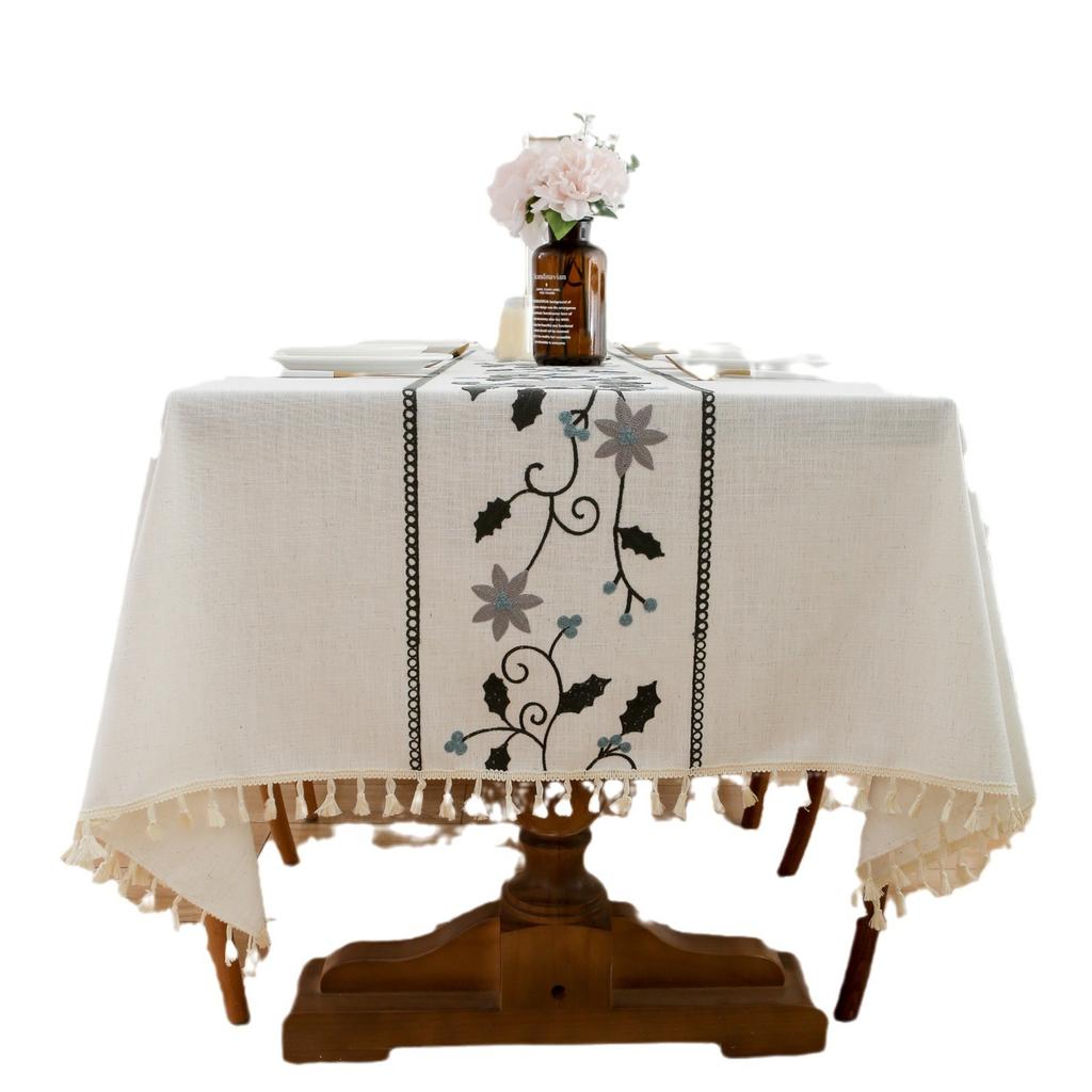 Solid Color Mosaic Pure Blue Dining Table Cloth Tablecloth Cover Cloth Decorative Thin Outdoor Party Table Mat