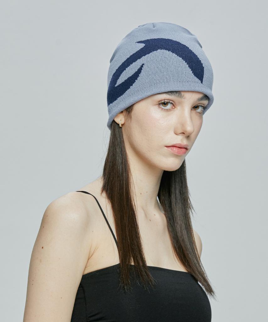 SSY [Piercing] X-Ray Logo Knit Beanie Sky Blue