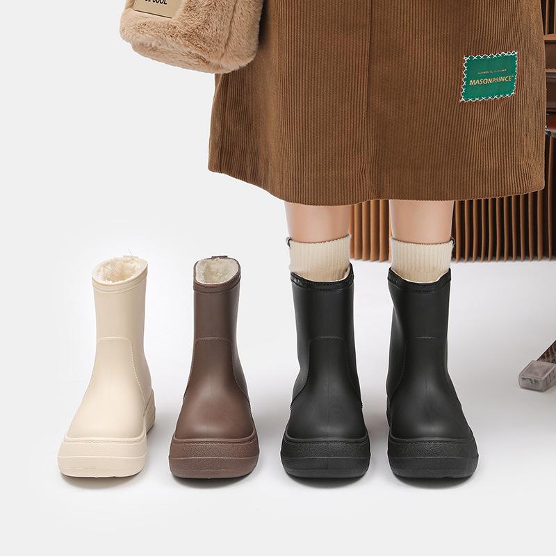 Módní dámské holínky 2025 Nové voděodolné boty pro ženy Venkovní protiskluzové dámské pracovní boty Vysoce kvalitní platformové EVA boty