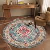 Nowoczesna geometryczna mata w stylu boho Retro Kremowa okrągła mata Miękki puszysty dywan do salonu sypialni Dekoracja domu Dywan