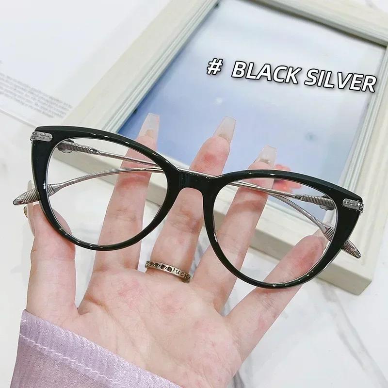 New Large Frame Cat's Eye Presbyopia Glasses Ultra-light Women's HD Anti-blue Light Reading Glasses Fashion Eyewear