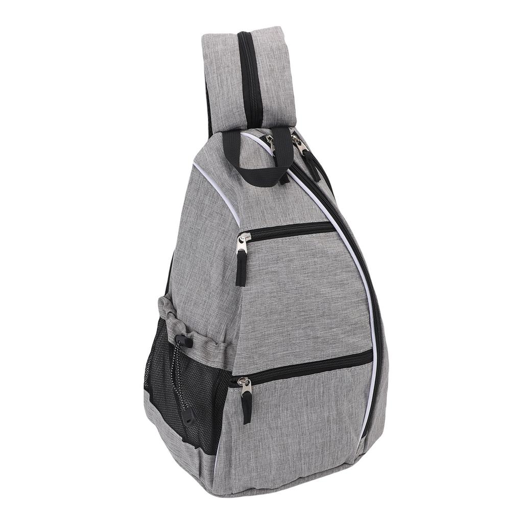 Portable Sports Sling Bag Canvas Rackets Bag Adjustable Shoulder Strap for Paddle Tennis Racket Canvas