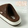 Home waterproof cotton slippers men's winter indoor household thickened non-slip and wear-resistant men's plush warm cotton drag men's winter