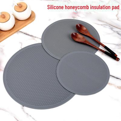 Silicone Insulation Pad: Round, Heat-Resistant, Anti-Scalding Kitchen Mat & Coaster