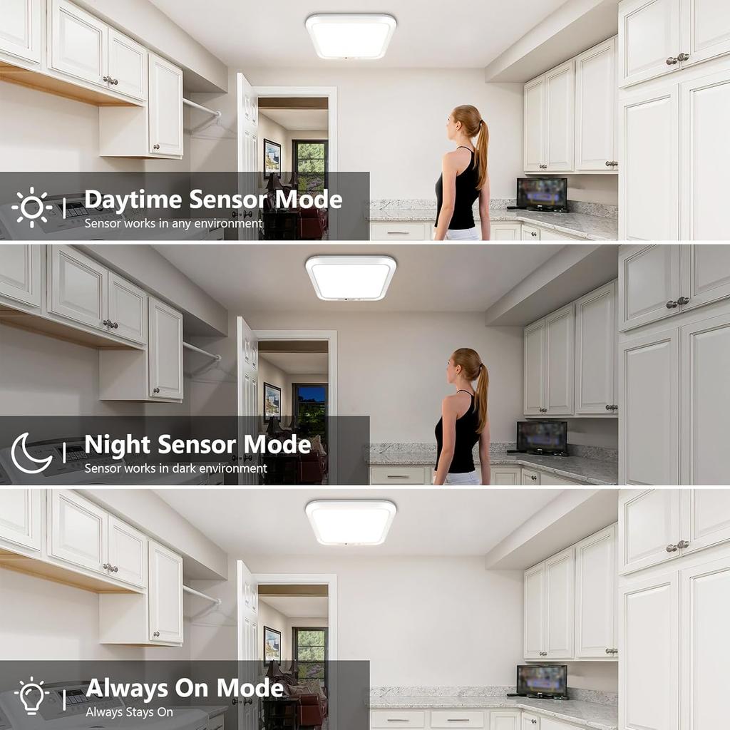Ultra-Thin LED Motion Sensor Ceiling Light - Automatic Human Induction Lamp for Hallway Staircase Corridor Warehouse Home