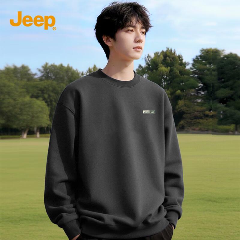 JEEP Men s Fleece-Lined Pullover Sweatshirt M