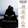 1pc Wings Valhalla Throw Blanket Soft Flannel, Cozy All Season Polyester Perfect for Home, Office