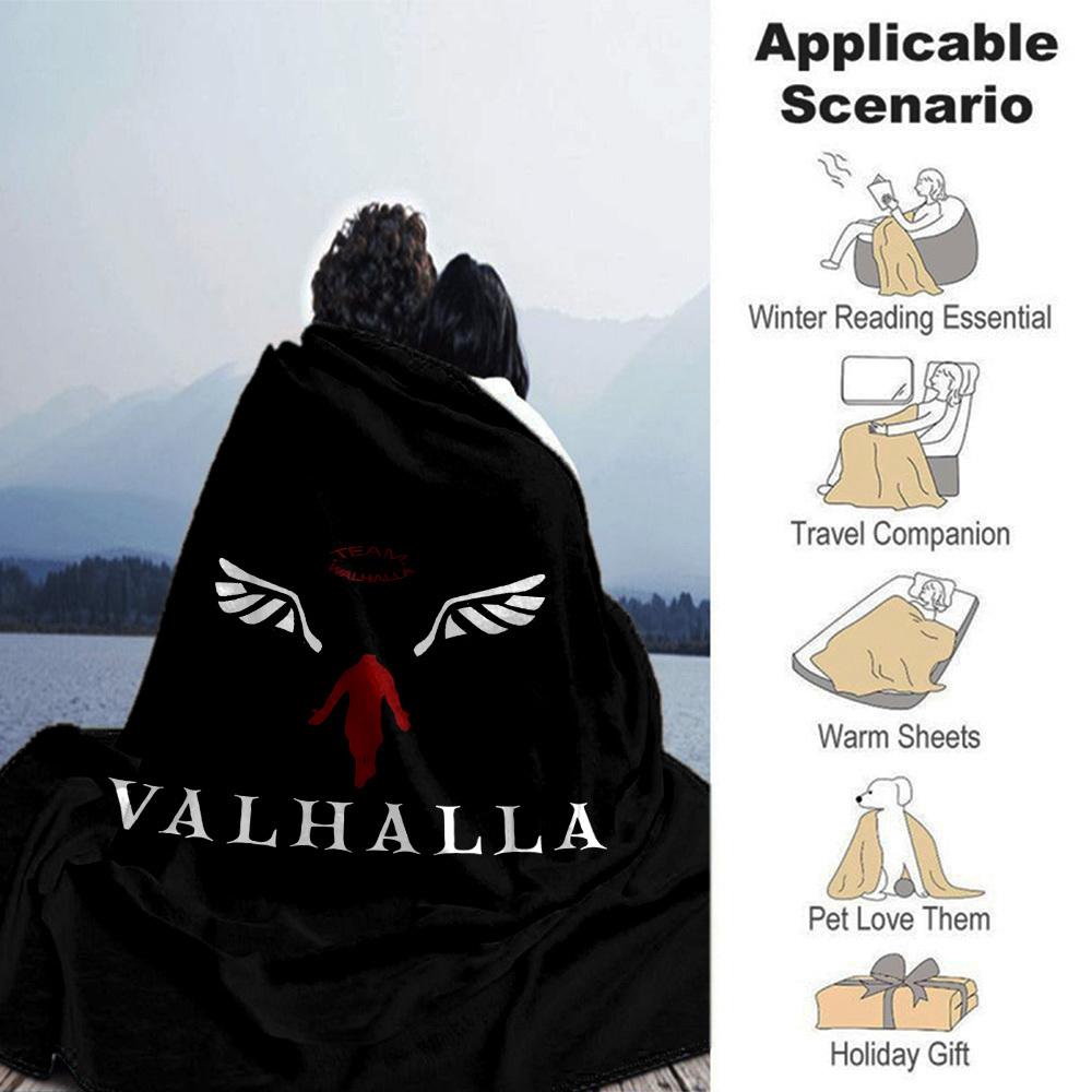 1pc Wings Valhalla Throw Blanket Soft Flannel, Cozy All Season Polyester Perfect for Home, Office