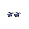 Royal Blue Zircon Oval Earrings Fashionable High-End Design Accessories for Banquets Personalized Simple Zircon