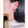 Slightly Inlaid Diamond Earrings Temperament Women's Plated Sterling Silver New Trendy Simple High-end Light Luxury Earrings