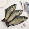 Creative Funny Fish Shaped Pen Bag Pens Crucian Carp Pencil Case Funny Student Stationery Supplies Storage Pens Organizer