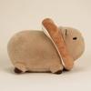 Cute Capybara Plush Toy Kawaii Flower/Toast Capibara Stuffed Fluffy Doll Detachable Decor Animals Toys Birthday Gift Bed Partner