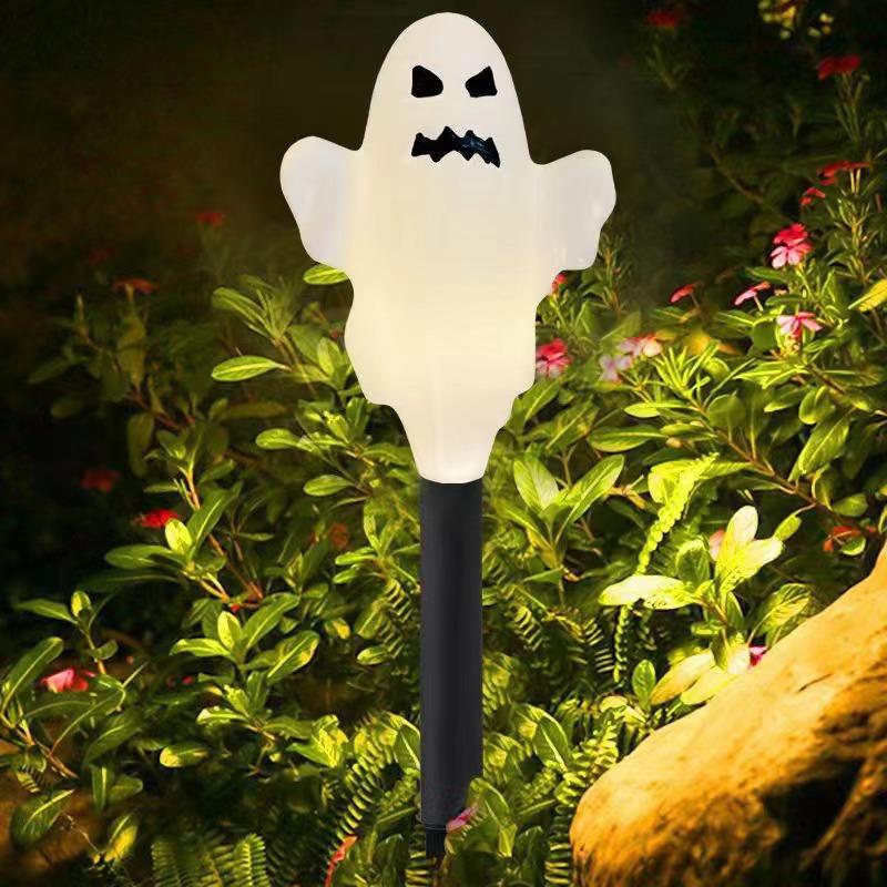 Halloween Solar Pumpkin and Ghost Outdoor Waterproof Garden Lights