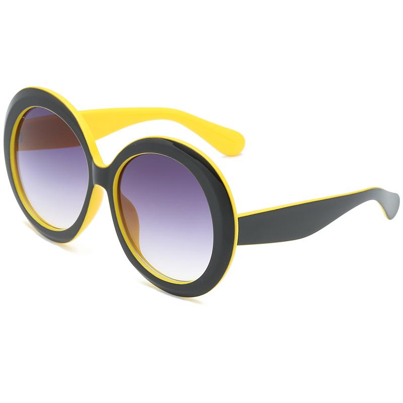 Oversized Retro Round Sunglasses for Women & Men - European & American Trendy Style (Model S8079)