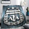1PC Argentina national FC Print Flannel Blanket, High quality Comfortable for All Seasons, Home Decor, Warmth and Comfort, Perfect for Christmas Gifts